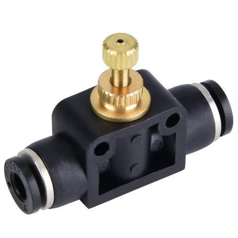 T Shape Pneumatic Fitting Regulator Valve With Quick Connect For 4mm 6mm 8mm Tubes No Tool Needed Plug In Air Flow Controller