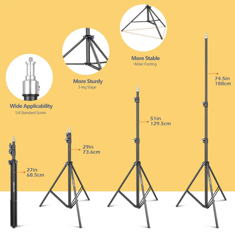 Softbox Photography Lighting Kit For Pros 27 By 20 Inches With adjustable stands for studio setup flexibility.