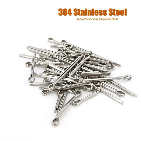 150 Pcs Box 304 Grade Stainless Steel U Shape Cotter Pins Set For Car Brakes M1.6 M2.5 M3.2 M4 Split Pins Assortment Kit
