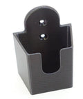 EWESD Wall Mount Holder Bracket Stud Finder, black plastic bracket with two holes for mounting, compact design.