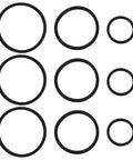 Drive Belt Set For EMCO Unimat 3 And Unimat 4 Lathes Nitrile Rubber Replacement Belts displayed in assorted sizes on white background