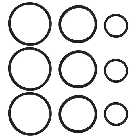 Drive Belt Set For EMCO Unimat 3 And Unimat 4 Lathes Nitrile Rubber Replacement Belts displayed in assorted sizes on white background