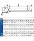 M1 M8 Open U Spring Cotter Pin Kit In 304 Stainless Steel Built To Last Rust Resistant And Durable Micro Size To Heavy Duty Range For Secure Axle Assemblies And Fastening Needs. dimension chart in mm for open U spring cotter pins