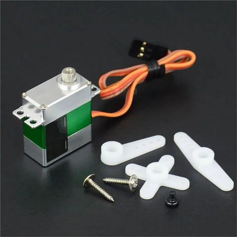 Heavy Duty Micro Digital Servo With Coreless Motor And Tough Metal Casing For MGD Steering Gear Swaps with accessories.