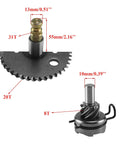 GY6 Kick Start Gear Shaft And Idle Gear Kit For 49cc 50cc 80cc Scooters And Mopeds 139QMB P139QMA showing gears with measurements
