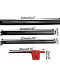 Right Hand 95 Degree Internal Turning Boring Bar Set With Three Holders And 10 DCMT21.51 Inserts For Steel And Stainless Steel Machining displayed