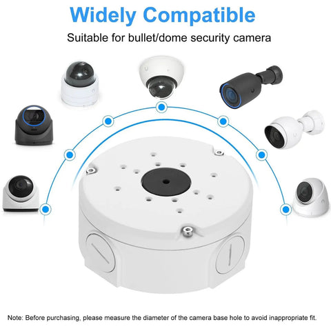 Junction Box Mount For Ubiquiti Unifi Dome Turret And Bullet Cameras G3 G4 G5 G6 AI Pro White Metal Box Accessory showcased