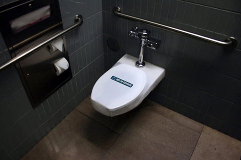 Not In Service Toilet And Urinal Covers Kit With 32 20x28 Self Adhesive Sheets Grey Not In Service Labels Safety Knife Residue Free Removal Sanitary Odor Blocking Seal For Pro Grade Decommissioning