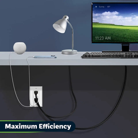 10 Pack 3.6A USB Wall Outlet Charger, Dual USB Ports With 5V 3.6A Total powering desktop computer and lamp
