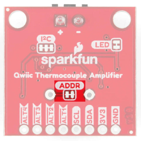Qwiic Thermocouple Amplifier With MCP9600 For K Type Thermocouples Dual Temp Reads And Four Programmable Alerts I2C