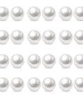 Hypoallergenic 8mm Imitation Pearl Stud Earrings Set for Women, 12 Pairs, Surgical Stainless Steel Back, Round Ball Pearls, Everyday Sparkle, Nickel Free, Comfortable All Day Wear; 12 pearl studs