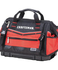 VersaStack Zippered Tool Bag With 31 Pocket Organizer built for heavy duty hauling with dual zippers and ergonomic handles, side view