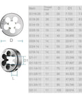 Heavy Duty Alloy Steel Pipe Tap Die Set For Cutting G Thread With Precision Right Hand Design For Professional Plumbing And DIY Machining Projects, G1/4 size chart