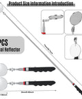 Six Pack Telescoping Inspection Mirrors Retractable 29 Inch Mechanical Mirror Tool For Under Vehicle Checks Car Visual Reflector And Detection Mirror Durable Auto Repair Accessory For Tight Spots And Hard To See Areas
