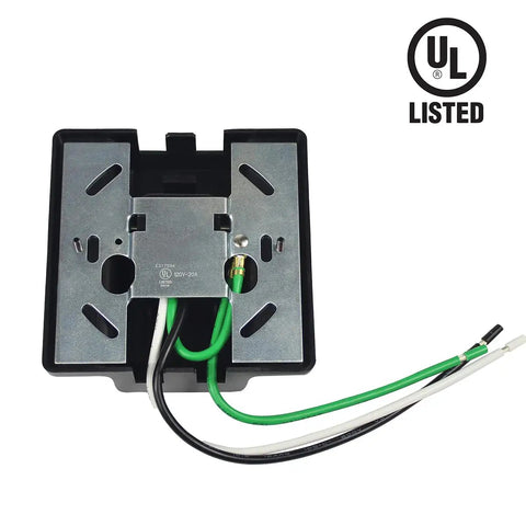 Heavy Duty H Track Floating Canopy Load Center 120V 20A UL Listed Power Feed For Halo Single Circuit H Style Track Lighting Black