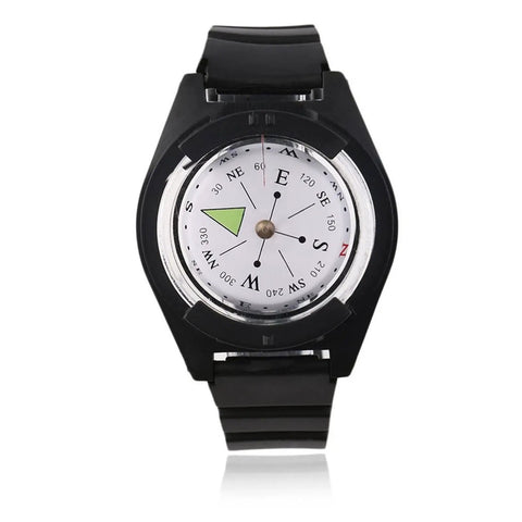 Tactical Wrist Compass For Outdoor Adventure, Hiking And Camping, Compact Survival Navigation Tool, Bushcraft Essential, Black Band