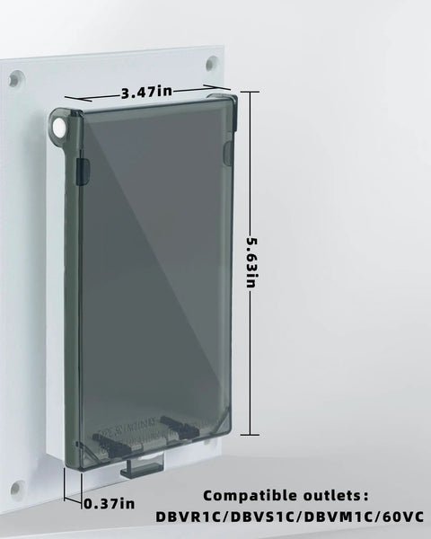 Built Tough Outdoor Electrical Box Replacement Cover Heavy Duty Type 3R Enclosure Cover For Wet Locations with dimensions on image.