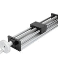 Heavy Duty Aluminum Alloy Linear Rail Slide With Crank Handle And 300 Mm Throw For Cnc Routers, showing smooth sliding mechanism and durable design.