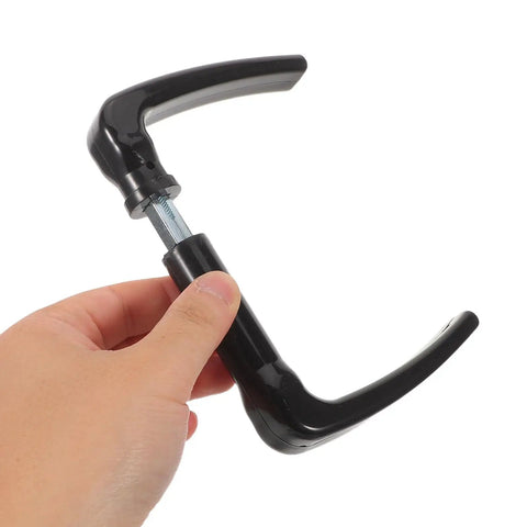 Person holding a Two Pack European Style Gate Handles With Pins For Outdoor Fences And Garden Gates, Heavy Duty Hardware Knobs For Shed Doors
