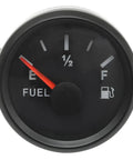 52mm Boat Fuel Level Gauge 9 To 32V DC Marine Gas Tank Meter With 73-10 Ohm Sensor, Clear Night Light Display, close-up view