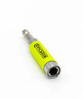 2-Pack Quick Release Magnetic Drill Bit Holder With One-Hand Swap, yellow casing, universal fit, close-up view.