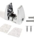 Rock Solid Aluminum Desk Partition Clamps 20 Pack Featuring Sleek Silver Finish, includes brackets and screws for smooth workspace dividers.