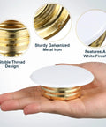 Indestructible Fire Sprinkler Covers 4 Pack Galvanized Steel Ceiling Guard with stable thread design in hand.
