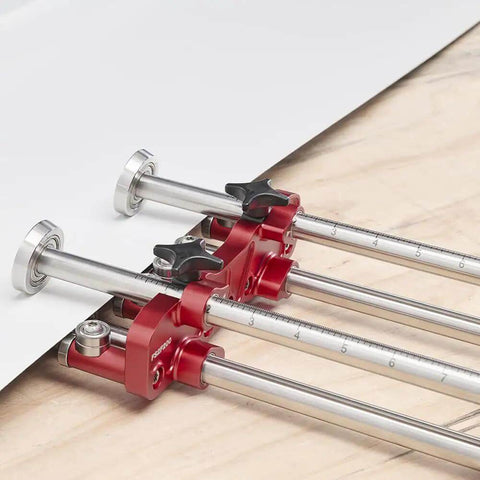 Close-up of Two Station Metal Bender Pro Grade for precise bends under 150mm, adjustable roller spacing from 0.5mm to 1mm