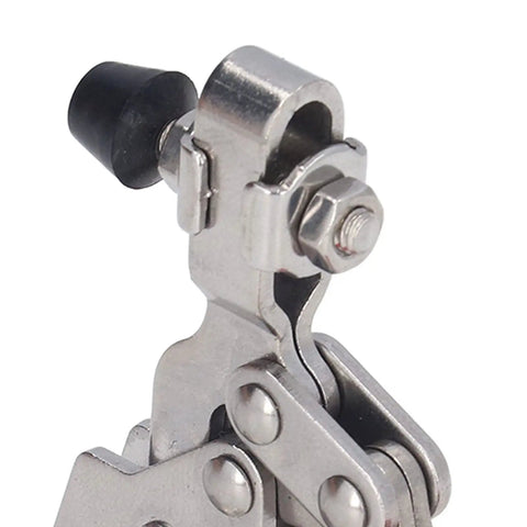 Heavy Duty Vertical Toggle Clamp With 150 Pound Capacity Smooth As Silk Quick Release Lever Adjustable Jaw For Jigs And Fixtures Dead Straight Workhorse For Woodworking Or Sheet Metal Jobs