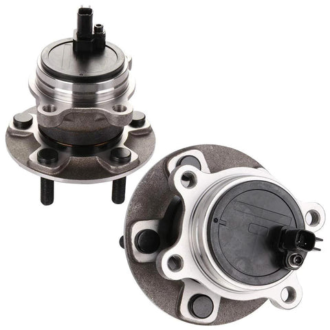 Rear Wheel Hub Bearing Assembly For Ford Focus 2012 To 2018 With ABS 5-Lug 2-Piece Replacement, OE Numbers 512466