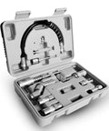 12-piece Grease Gun Accessory Set with Carrying Case, stainless steel connectors, hoses, and adapters for pneumatic guns, 18000 PSI