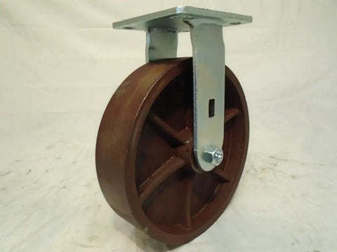 Set Of Four 8 By 2 Inch Heavy Duty Casters With Kingpinless Ductile Steel Wheels Delivering 2000 Lb Capacity Each Featuring Roll Like Butter Bearings 2 Swivel 2 Rigid For Rock Solid Tool Cart Builds. Kingpinless caster with a ductile steel wheel and mounting plate.