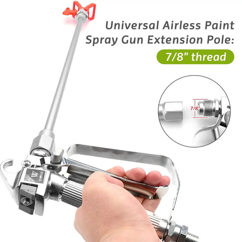 Beefed Up 29.5 Inch Airless Paint Sprayer Extension Pole With 7/8 Inch Thread Aluminum
