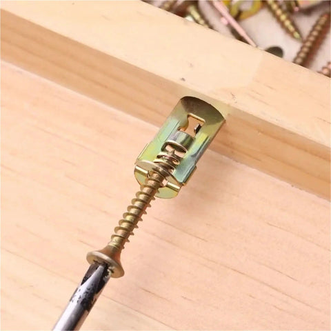 Heavy Duty Metal Screw Anchors Kit With Screws No Drill Needed For DIY Friendly Easy Wall Mounting Of Cabinets Shelves And Picture Frames Galvanized Steel 0.47 X 1.18 Inch Fits Standard Mounts And Brackets. Installed in wood