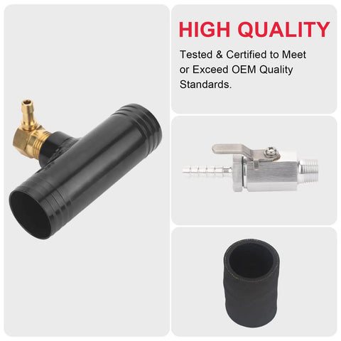 Auxiliary Fuel Tank Install Kit Gravity Fueled With 1.5 Inch Fill Line Easy Install Durable Corrosion Resistant Fittings