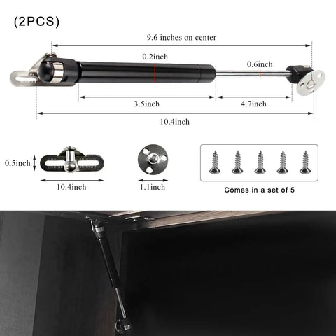 100N 22.5Lb Gas Struts 10.4 Inch Soft Close Gas Spring Lift Support For Car Trunk Rear Window Cabinet Toolbox And Other Vehicle Applications 2 Pack Fits Most Vehicles