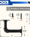 Ten Pack 7 Inch Industrial Pipe Shelf Brackets Heavy Duty Unibody For 8 To 14 Inch Boards with screws and anchors shown.