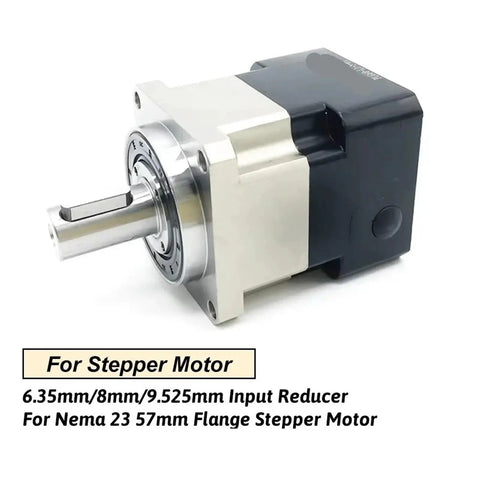 Top Shelf NEMA23 Planetary Gearbox Crafted With Premium Helical Gears for 57mm Flange Stepper Motor with 9.525mm input.