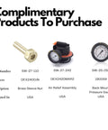 Brass sleeve nut, air relief assembly, and pressure gauge for CCX1000V Air Relief Valve Replacement For Hayward DE Sand And Cartridge Pool Filters