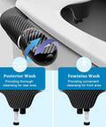 Image of Ultra Slim Dual Nozzle Bidet Attachment For Toilet With Adjustable Water Pressure Non Electric Fresh Cold Water Seat Attachment in action.