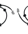 Premium Garage Approved Pair Of Front Abs Wheel Speed Sensors For 2008-2014 Nissan Rogue And 2007-2013 Nissan X Trail 2.5L. Black wires with connectors.