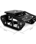 Shock Absorbing Tank Robot Chassis With Motor For Raspberry Pi And Arduino Dope Full Metal Track Platform DIY Kit Black