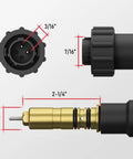 Measurements of 10 Ft Flexible Neck MIG Welding Gun Torch Replacement For M10 M15 And Millermatic Series 150A.