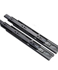 Pair Of Metal Buffer Drawer Slides, 16 Inch (400mm), Three-Section Quiet Rail With 45mm Track Width, Smooth Glide To Prevent Jamming