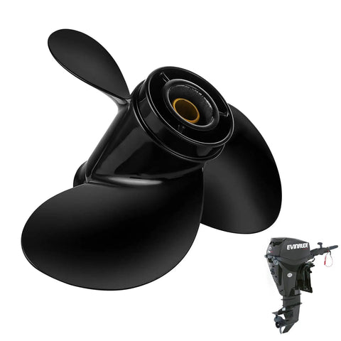 Beefy Aluminum Boat Outboard Propeller Nine And A Quarter Inch Diameter 10 Pitch 3 Blade 13 Spline Right Hand Rotation For 8 15HP Johnson Evinrude OMC BRP Stern Drive 778772