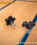 Double Cut 36 Inch Universal T Track With Predrilled Mounting Holes For Woodworking Jigs On Workbench Surface, T-Bolts Excluded