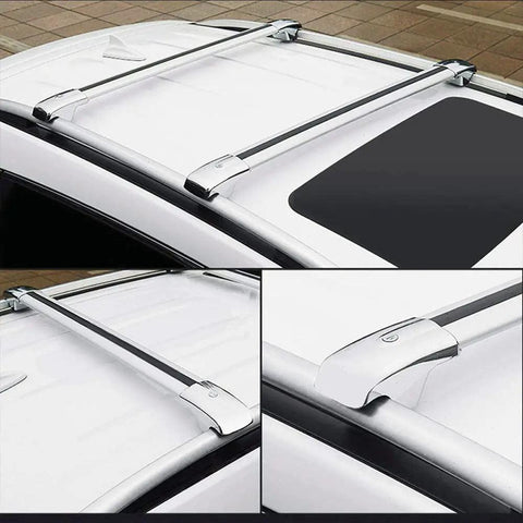 Volkswagen Taos Roof Rack Cross Bars 2 Pcs Aluminum With Anti Theft Lock Heavy Duty Fit 2022 2023 2024 2025 rooftop view