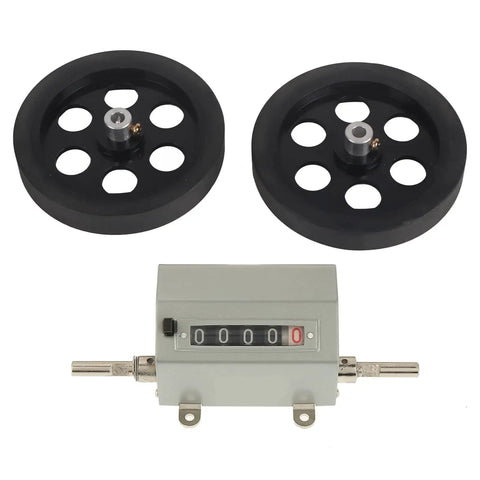 Zopsc 1pc Rolling Wheel 5 Digit Length Counter with two black rolling wheels and a mechanical counter display.