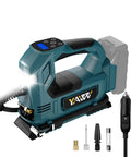 Cordless Tire Inflator Air Compressor For 18V Battery Systems 160 PSI Portable LED Light Handheld Pump with adapters