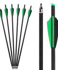 22 Inch Carbon Crossbow Bolts For Hunting And Target Practice, High Precision Arrows With Shield Vanes For Straight Flight, Universal Fit, Pack Of 6 Ready To Shoot